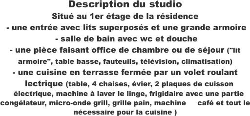 Description du studio 